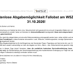 Abgabemöglichkeit Fallobst am WSZ